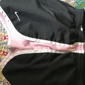 Black/pink Nike running shorts women